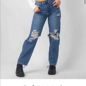 grey bandit dad jeans size 26
